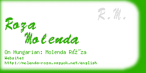 roza molenda business card